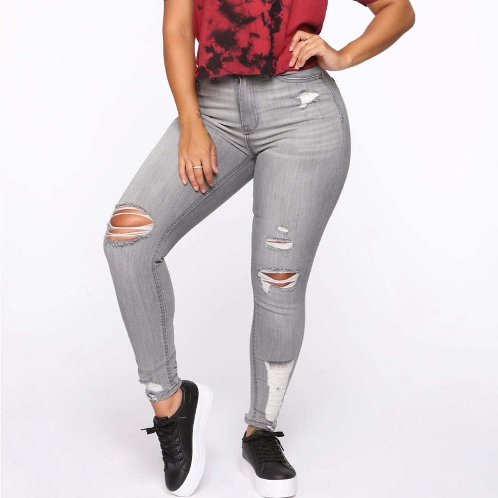 Mysterious Gal Jeans - Grey